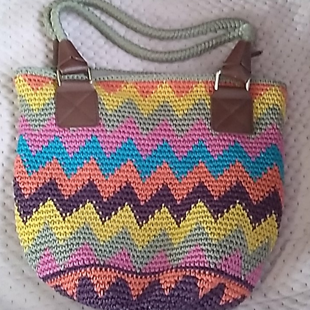 The Sak Boho Crochet Bucket Tote Bag